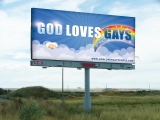 'God' of Facebook crowdfunds billboard saying he loves gays to spite Westboro Baptists