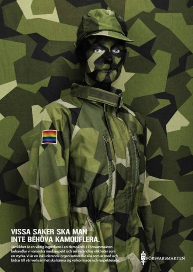 Sweden Armed Forces launches pride campaign: Some things you should not have to camouflage