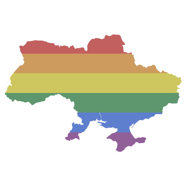 LGBT Ukraine Flag